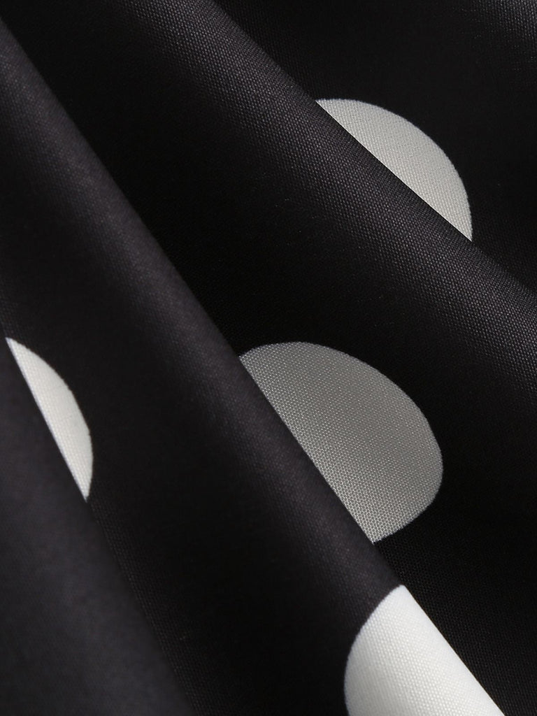 Retro 1950er Polka Dots Solide Rock