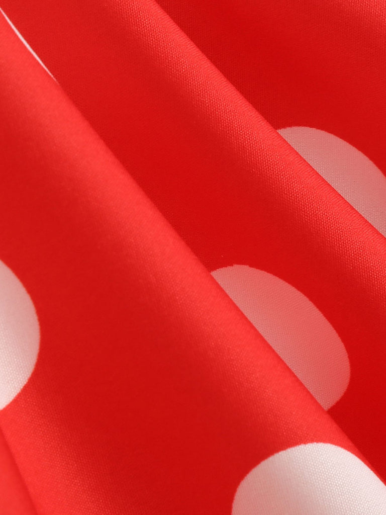 Retro 1950er Polka Dots Solide Rock