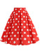 Retro 1950er Polka Dots Solide Rock