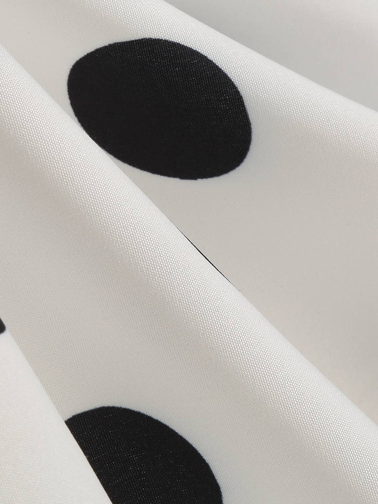 Retro 1950er Polka Dots Solide Rock
