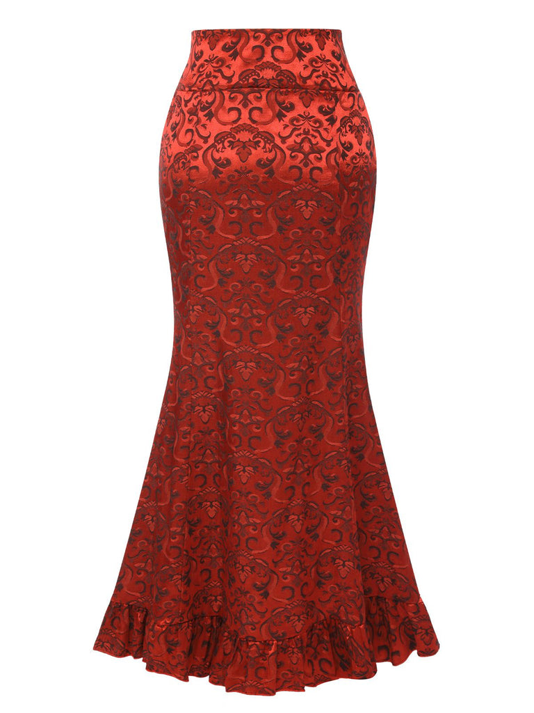 Vintage 1930er Punk Schnürung Meerjungfrauenrock