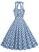 1950er Polka Dot Halter Kleid mit Gürtel
