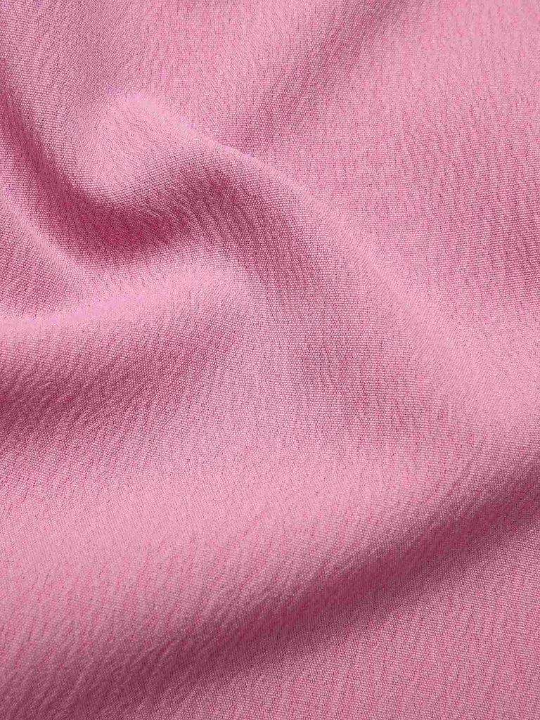 Rosa 1950er Solide Spaghetti Träger Bogen Kleid