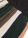 Schwarz 1940er Streifen Patchwork Gurt Kleid