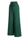 1940er Solid Elastic Waist Loose Pants