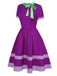 Lila 1950er Scooby Doo Daphne Blake Krawattenhals Kleid