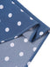 Dunkelblau 1930er V-Ausschnitt Polka Dots Kleid mit Gürtel
