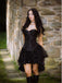2PCS 1970er Steampunk Spitze Korsett & High-Low Rock