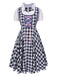 Trachten Oktoberfest Dirndl Spitzen Plaid Dirndl Kleid