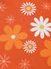 Orange 1930er Tie Neck Floral Sleeveless Kleid