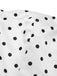 Weiß 1950er Schulterfrei Polka Dots Kleid