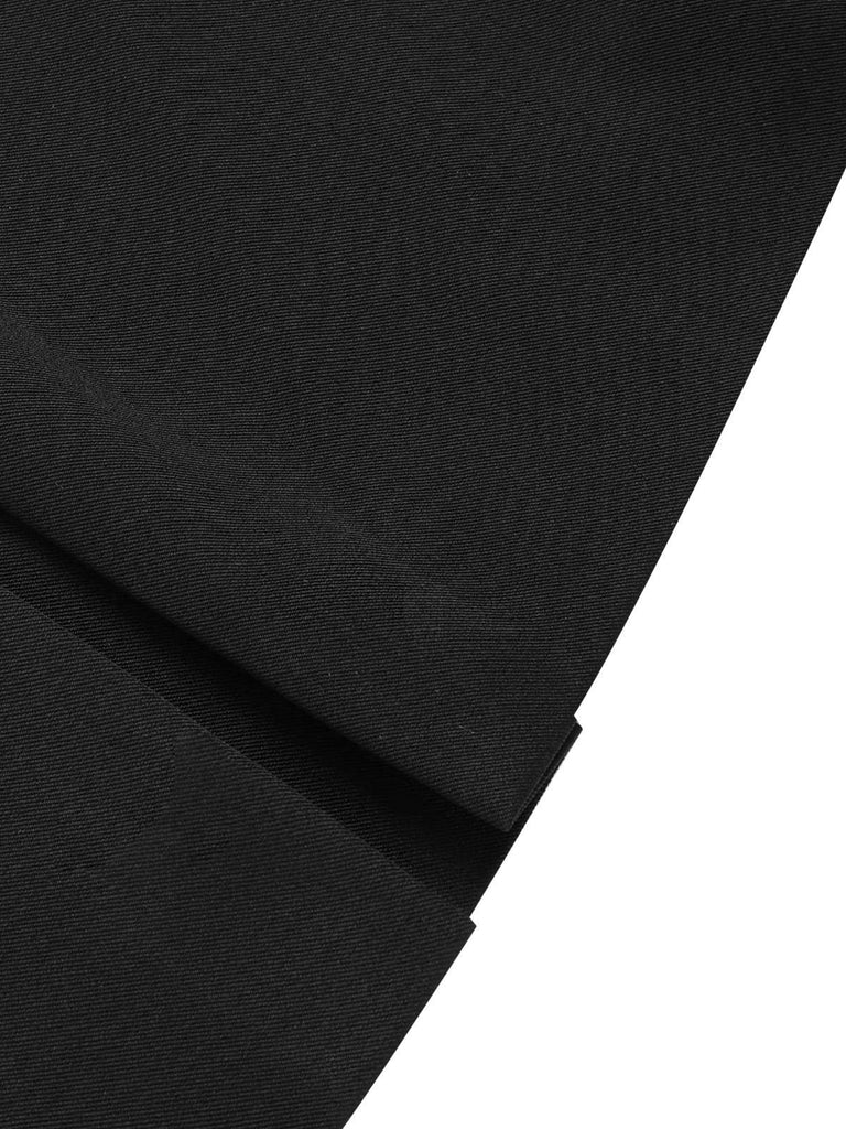 Schwarz 1950er Solid Bow Short Jacket