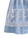 Blau 1950er Oktoberfest Dirndl Spitze Patchwork Kleid Set