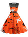 1950er Halloween Spitze Patchwork Sleeveless Kleid