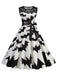 1950er Halloween Spitze Patchwork Sleeveless Kleid