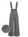 [Vorverkauf] Grün 1940er Glen Plaid Geknöpft Overall Hosen
