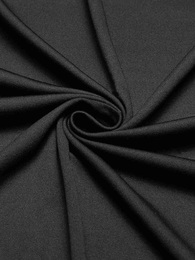 Schwarz 1930er Spitze Ärmel Bodenlänge Gothic Kleid