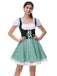 1950er Oktoberfest Dirndl Puffärmel Gingham Plaid Kleid