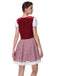 1950er Oktoberfest Dirndl Puffärmel Gingham Plaid Kleid