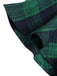 1930er Rundhalsausschnitt Tartan Plaid Meerjungfrauenkleid