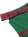 Grün 1960er Tartan Patchwork Schulterfrei Kleid