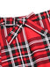 Rot 1970er Tartan Plaids Bogen Rüschen Rock