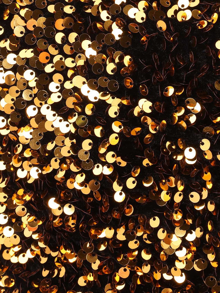 Gold 1930er Wasserfallausschnitt Pailletten Jumpsuit