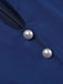 Blau 1930er Satin Bischofsärmel Jumpsuit