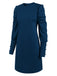 1940er Solide Plissiertes Gigot Sleeves Kleid