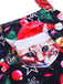 1940er Weihnachten Cat Spaghetti Träger Samt Jumpsuit
