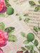 Multicolor 1950er Rose Bildhaft Gürtel Kleid