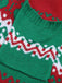 Grün 1970er Weihnachten Träger Stricken Jumpsuit