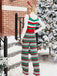 Grün 1970er Weihnachten Träger Stricken Jumpsuit