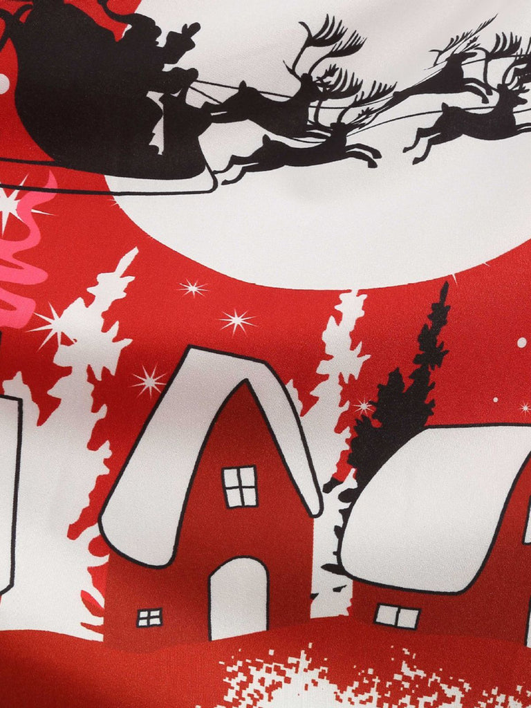 1950er Weihnachten Spitze Swing Kleid