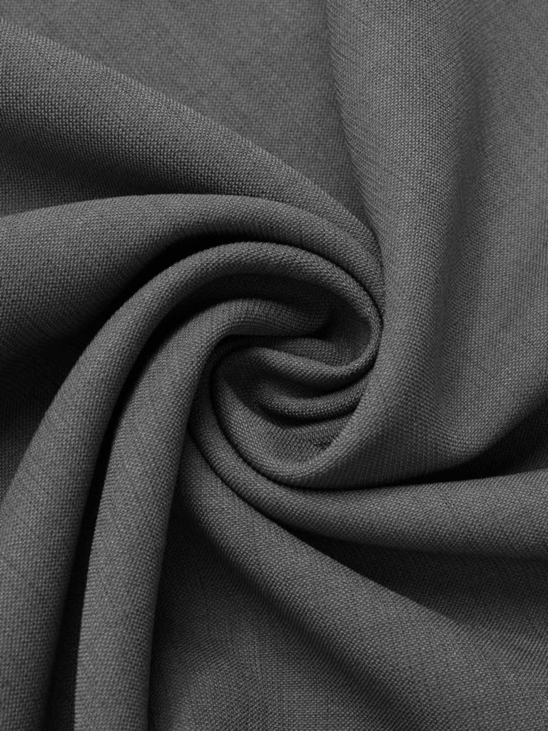 Grau 1940er Farbblock Plissiertes Träger Kleid