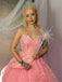 Rosa 1950er Glinda Wicked Glitter Netz Swing Kleid