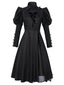 Schwarz 1940er Gothic Wicked-Inspiriert Elphaba Blumen Hexenkleid