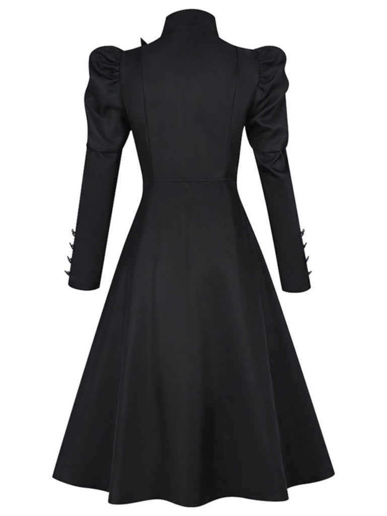 Schwarz 1940er Wicked-Inspiriert Elphaba Blumen Hexen Kleid