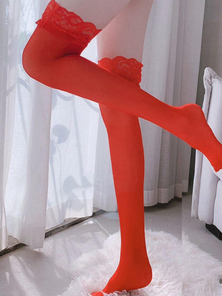 Solide Sexy Spitze Strümpfe