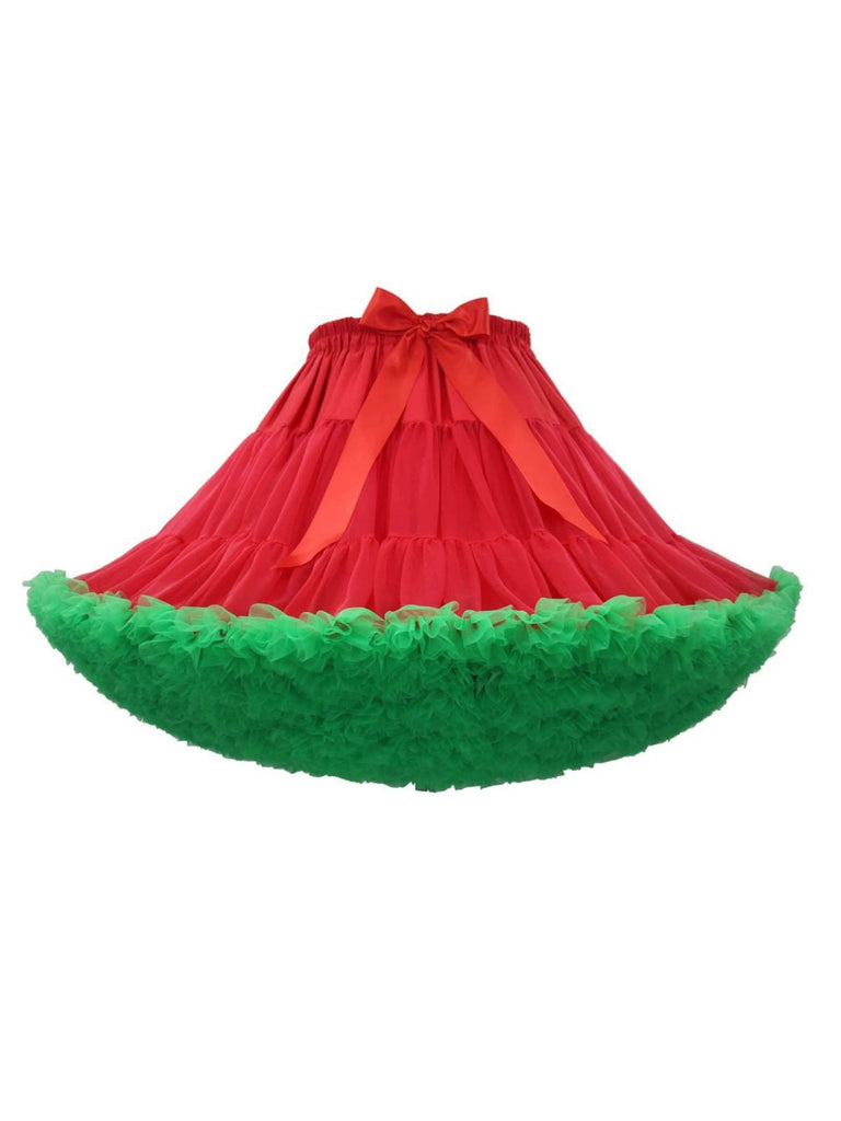 Dunkelgrün 1950er Solide Halloween Netz Unterrock Petticoat