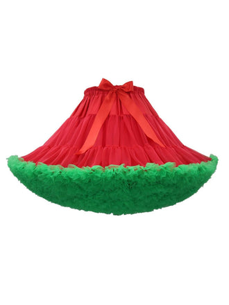 Multicolor 1950er Solide Halloween Netz Unterrock Petticoat