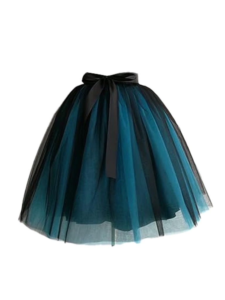 Gradient 1950er Schleife Gürtel Netz Unterrock Petticoat
