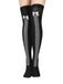 Schwarze Gothic Overknee-Socken mit Totenkopf