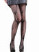 Schwarze Gothic Netzstrumpfhose mit Fledermaus-Print