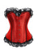 50er Satin-Korsett-Top mit Polka-Dots und Spitze