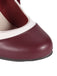 Weinrot Bogen Schnürschuh Stilett Schuhe