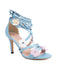 Retro 3D-Blumen Stilettos Knöchelriemen Sandalen