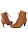Vintage Schnürung Kätzchen Ferse Knöchel Stiefel