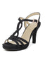 Vintage Glitzer Verstrickt High Heel Sandalen