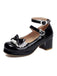 Herz Perle Bogen Mary Jane Heels